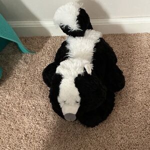 Black and White Plush Skunk Toy